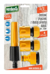 ZESTAW ZŁĄCZEK Z DYSZĄ PROSTĄ 1/2 CALA 4308
