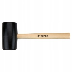 MŁOTEK GUMOWY 63 MM/680 G, TRZONEK DREWNIANY