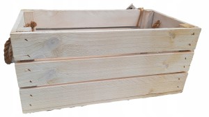 DREWNIANA SKRZYNKA DONICZKA 19x35,5x16,5 BIAŁA