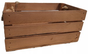 DREWNIANA SKRZYNKA DONICZKA 19x35,5x16,5 BRĄZ
