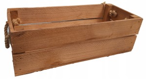 DREWNIANA SKRZYNKA DONICZKA 17x41x13,5 BRĄZ