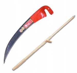 KOSA RĘCZNA SOLIDNA KOSISKO DREWNIANE ZESTAW 60 CM