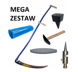 KOSA RĘCZNA + KOSISKO METALOWE MEGA ZESTAW XXL
